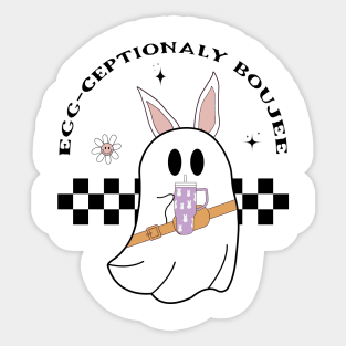 Tumbler Easter, Egg Ceptionally Boujee Ghost Bunny Belt Bag Sticker